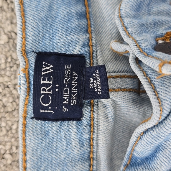 NWOT j. CREW MID RISE SKINNY JEANS - Picture 2 of 5